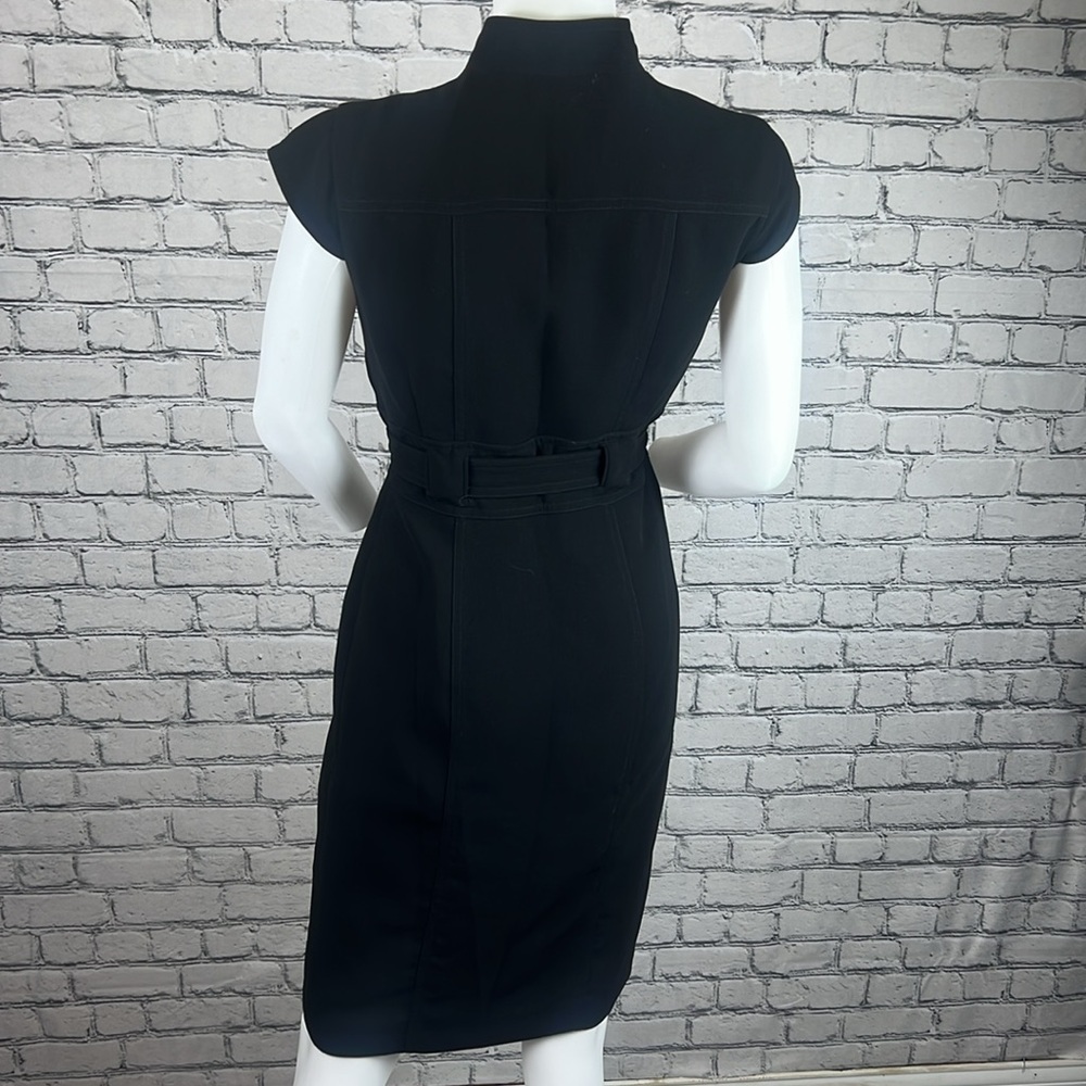 Calvin Klein Shift Dress - Button Up with Wrap Tie - Picture 5 of 6